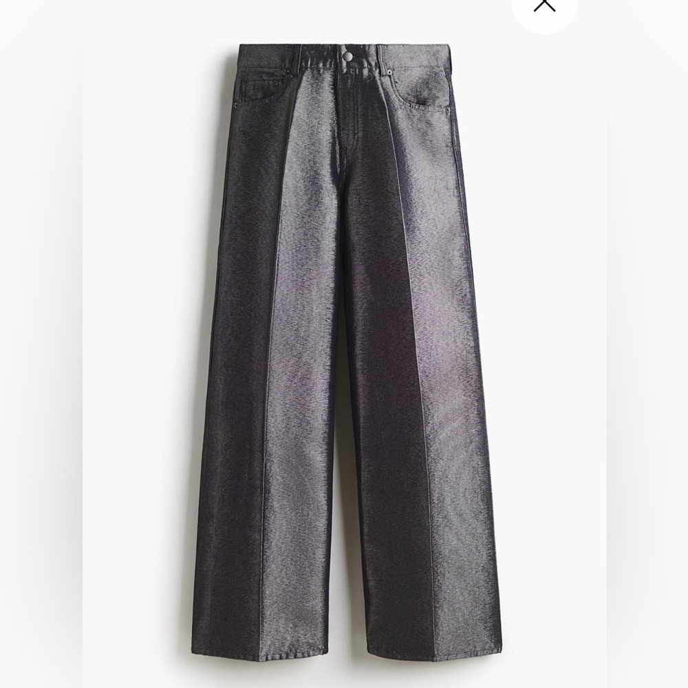 H&M Shimmery Straight Leg Jeans